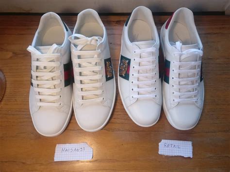 gucci ace sneaker rep naisan|Naisan23 Gucci ace compared to retail pair : r/FashionReps .